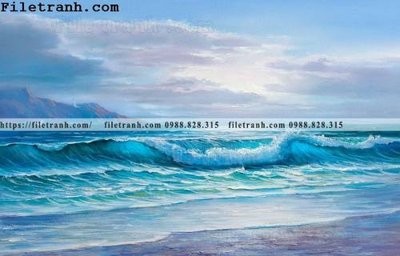 File gốc tranh son dau phong canh bien 123 (in lụa) tranh thuận buồm