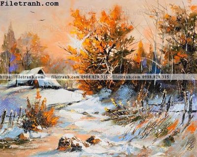 File tranh tranh son dau phong canh hien dai 104 (bản gốc) in lụa 3D