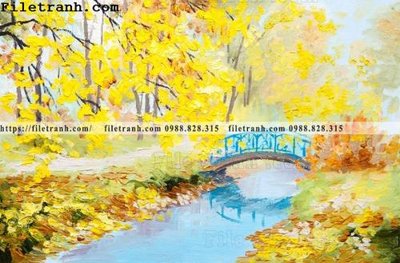 File ảnh tranh son dau phong canh hien dai 112 (gốc) cho trang trí nội thất