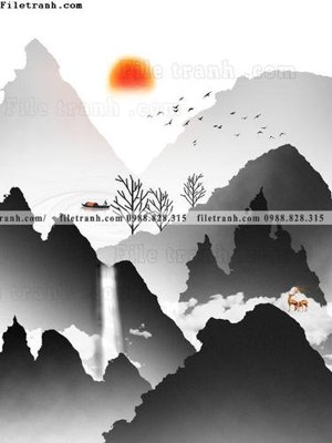 Download file gốc tranh su pha le guong huou nai 541 (in mica) trang trí