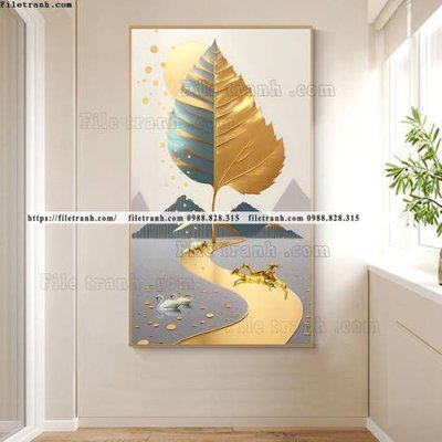 Ảnh gốc tranh su pha le nai vang 517 (độ nét cao) in tráng gương