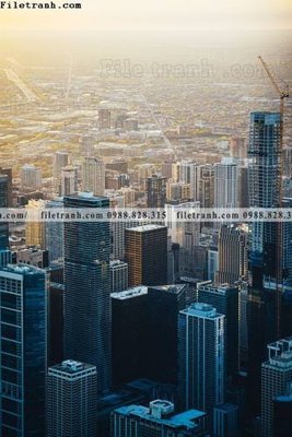 Tải file tranh thanh pho kieu dep 506 (ảnh gốc) in tráng gương