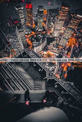 File ảnh tranh thanh pho kieu dep 521 (gốc) in PP, decal