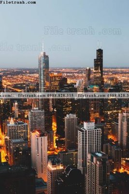 Tải file tranh thanh pho kieu dep 531 (gốc) in tranh tráng gương