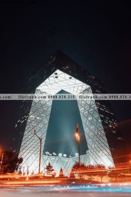 File gốc tranh thanh pho kieu dep 545 (in tráng gương) hiện đại