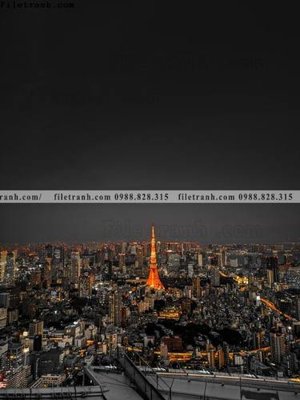 File in lụa tranh thanh pho kieu dep 550 (chất lượng cao) tranh thanh pho kieu dep 550