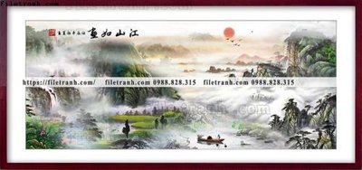 File gốc tranh thuy mac trung quoc 558 (in tráng gương) nghệ thuật