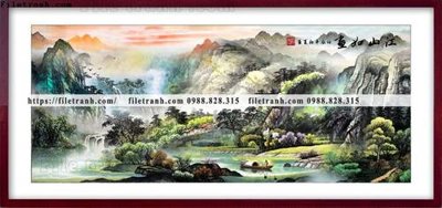 File gốc tranh thuy mac trung quoc 559 (ảnh chi tiết) để in trần