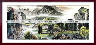 File gốc tranh thuy mac trung quoc 566 (chủ đề hiện đại) trang trí