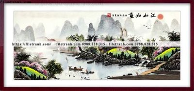 File gốc tranh thuy mac trung quoc 569 (in tráng gương) nghệ thuật