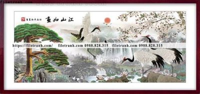 File gốc tranh thuy mac trung quoc 574 (in mica) làm quà tặng