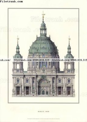 Tải file tranh toa lau dai my co dien 3 (PSD) cho in tranh 3D