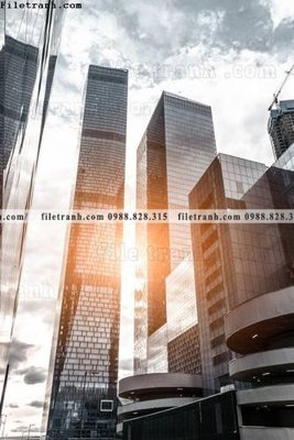 File tranh tranh toa nha thang dung 605 (bản gốc) in lụa 5D