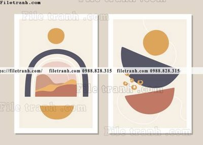 File gốc tranh toi gian bo 3 minimalis 119 (AI/EPS) cho in ấn