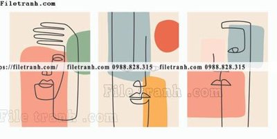 File PSD tranh toi gian bo 3 minimalis 146 (gốc) cho designer