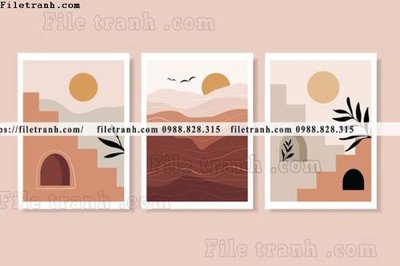 File gốc tranh toi gian bo 3 minimalis 160 (in 3D) cho trang trí