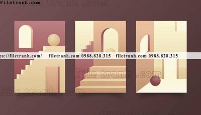 File tranh tranh toi gian bo 3 minimalis 164 (gốc) in trên kính