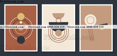 Mua file tranh gốc tranh toi gian bo 3 minimalis 171 tại Filetranh.com