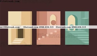 Tải file gốc tranh toi gian bo 3 minimalis 195 (để in lụa)