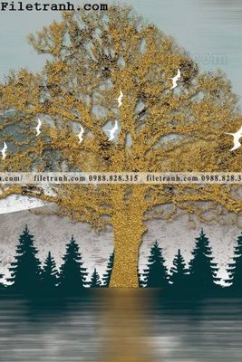 File tranh tranh trang tri bac au dep 155 (bản gốc) in lụa 3D
