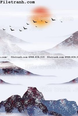 File gốc tranh trang tri bac au dep 162 (in lụa) tranh thuận buồm