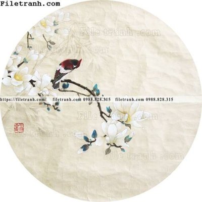 File gốc tranh tron kieu Trung Quoc moi 223 (in lụa) họa tiết 3D