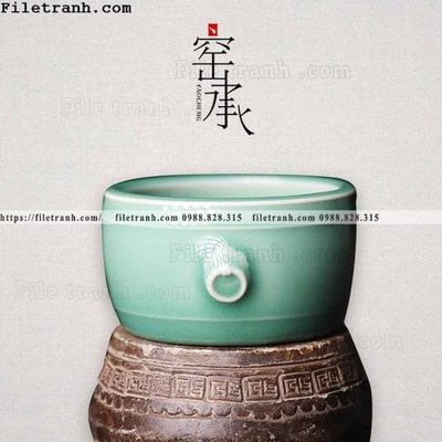 File gốc tranh tron kieu Trung Quoc moi 309 (in lụa) tranh phong thủy