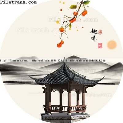 Tải file tranh tron kieu Trung Quoc moi 327 (gốc) chủ đề hoa sen