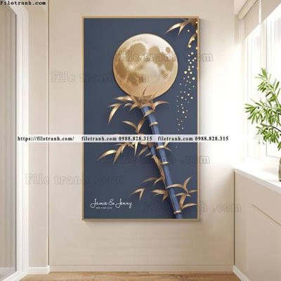 Tải file tranh truc mat troi toi gian 505 (PSD) cho in tranh 3D