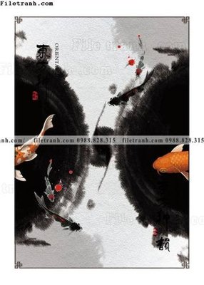 File ảnh tranh trung quoc mau do 577 (gốc) cho trang trí nội thất