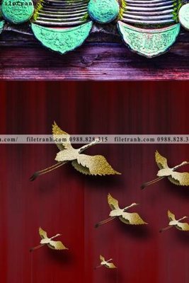 Ảnh gốc tranh trung quoc mau do 599 (nét căng) in mica