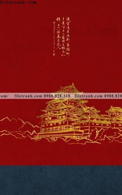 File gốc tranh trung quoc mau do 624 (vector) cho in ấn