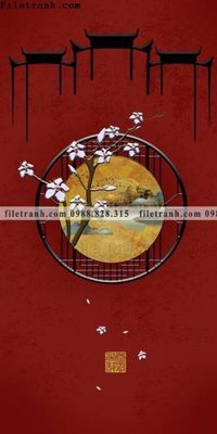 File PSD tranh trung quoc mau do 629 (gốc) cho in quảng cáo