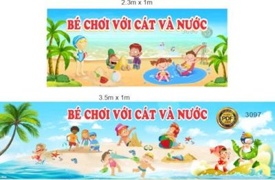 Download file gốc be choi voi cat va nuoc (in lụa) hoa lá