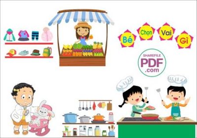 File tranh be chon vai gi truong mam non (gốc) chủ đề tĩnh vật