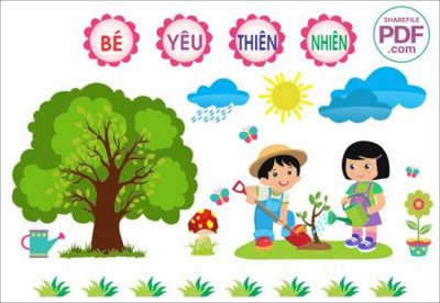 File gốc be yeu thien nhien (phong cách) tối giản