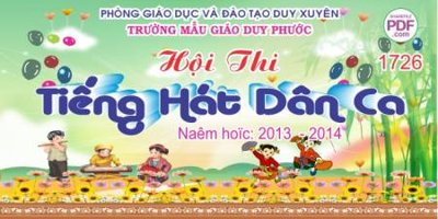 File gốc hoi thi tieng hat dan ca (in mica) trang trí