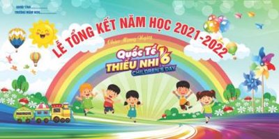 File ảnh le tong ket nam hoc chao mung ngay quoc te thieu nhi 1-6 (gốc) in decal dán tường