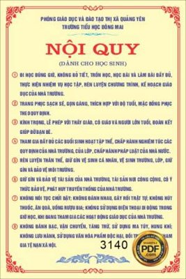 File gốc noi quy truong tieu hoc (thiết kế) độc quyền