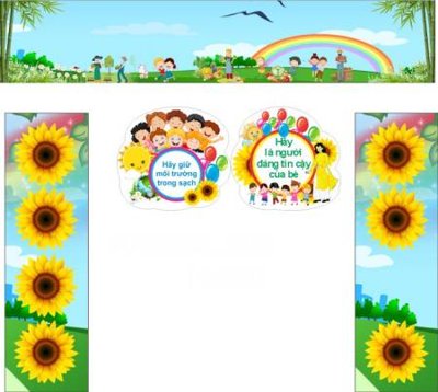 File gốc trang tri cong truong mam non 2025 cho in ấn và thiết kế