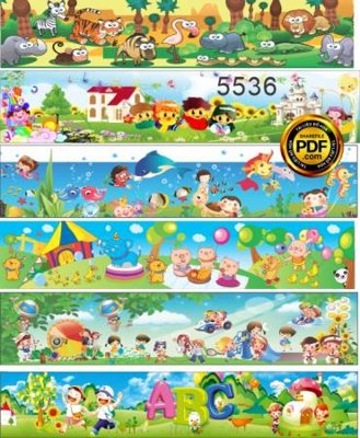 File gốc tranh trang tri chan tuong dep mam non (in mica) trang trí