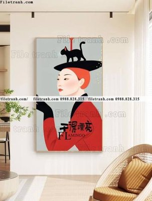 File gốc tranh truu tuong co gai phu nu hien dai 512 (chuẩn CMYK) cho nhà in