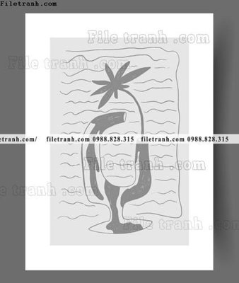 File tranh tranh truu tuong don gian phong cach bac au 1544 (bản gốc) in lụa 3D