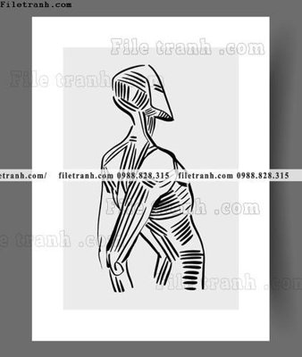 File in mica tranh truu tuong don gian phong cach bac au 1554 (bản gốc) làm vách ngăn