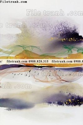 Hình ảnh file gốc tranh truu tuong mau nuoc in canvas dep 684 cho in UV