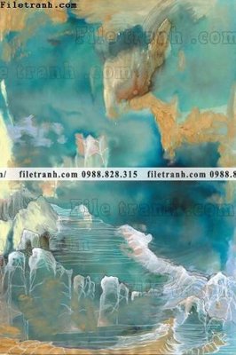 File in trần tranh truu tuong mau nuoc in canvas dep 686 (bản gốc) hoa văn