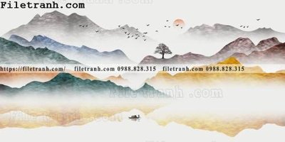 File tranh in tráng gương tranh truu tuong nui vang 121 (siêu nét)