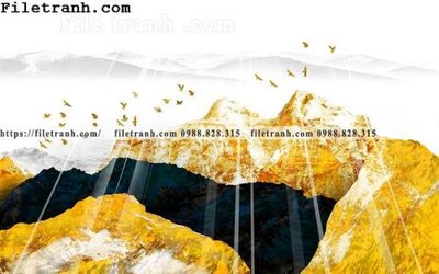 File in trần tranh truu tuong nui vang 128 (file gốc) phong thủy