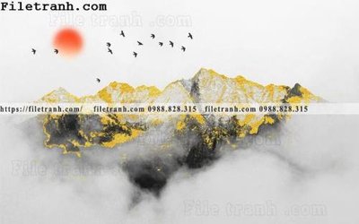 File gốc tranh truu tuong nui vang 130 (in lụa) tranh mã đáo