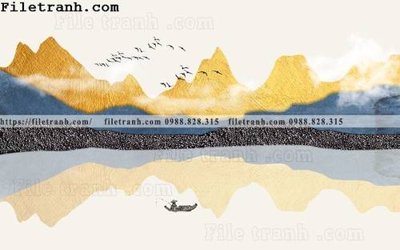 Tải file gốc tranh truu tuong nui vang 137 (bản PSD) đầy đủ layer